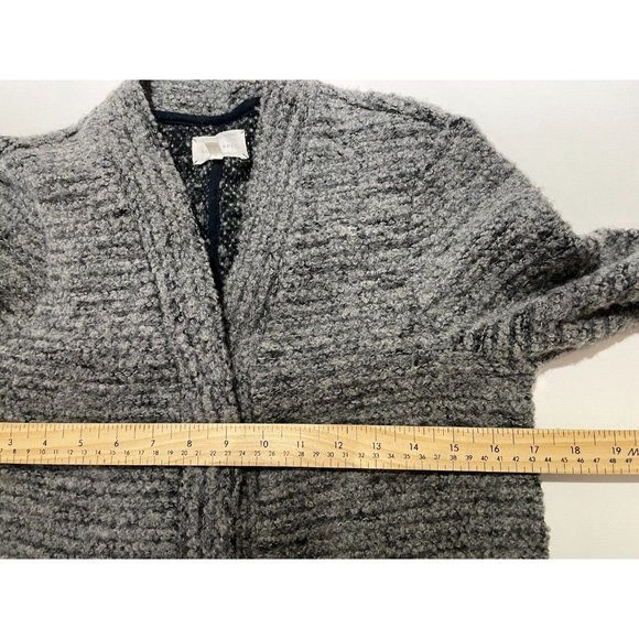 Lou & Grey Women Gray Boucle snaps Jacket wool mohair blend Sz S - Picture 10 of 13